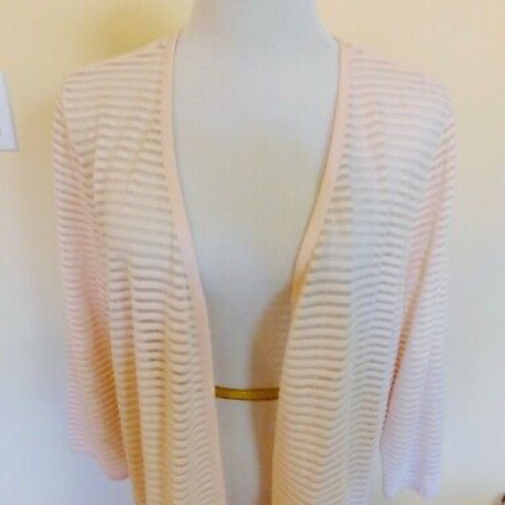 Womens ALFANI Soft Pink Cover up, Cardigan size 2X  Open Front Top